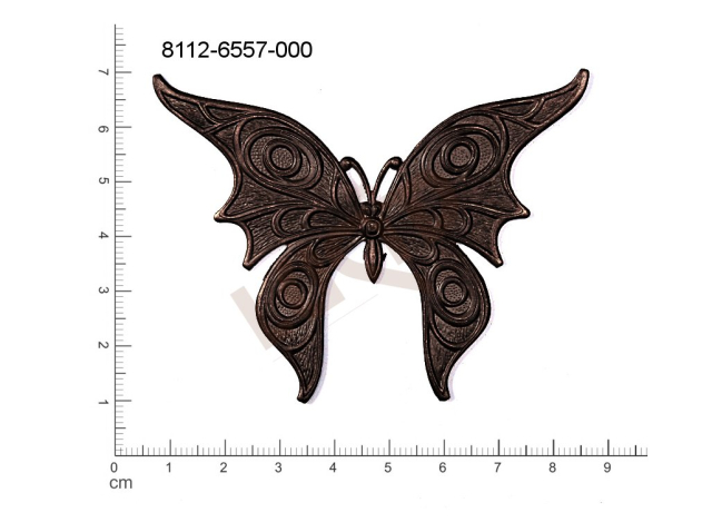 fancy shape animals butterflies without loops / attaching holes 76.0x66.0mm