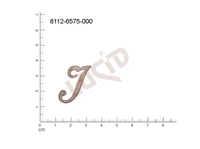 Plochý výsek písmena ostatní bez oček (svěšovacích dírek) 30.0x14.0mm