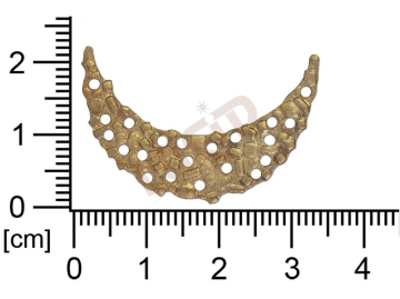 Tvarový výlisek půlměsíc ostatní s více očky (svěšovacími dírkami) 31.0x10.0mm