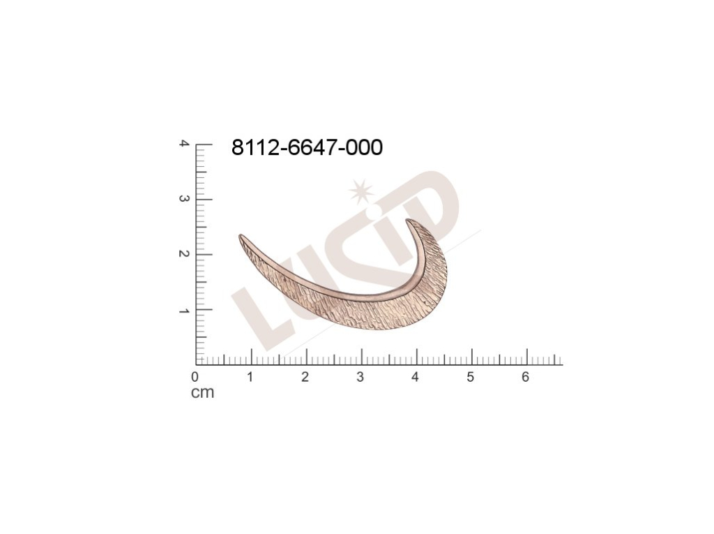 fancy shape other without loops / attaching holes 40.0x21.0mm