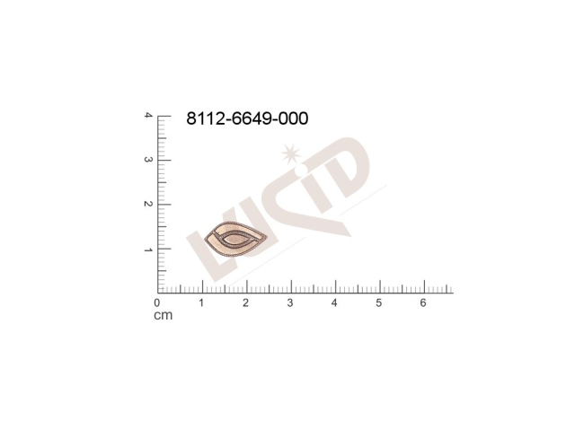 Tvarový výlisek slzy ostatní bez oček (svěšovacích dírek) 14.0x10.0mm