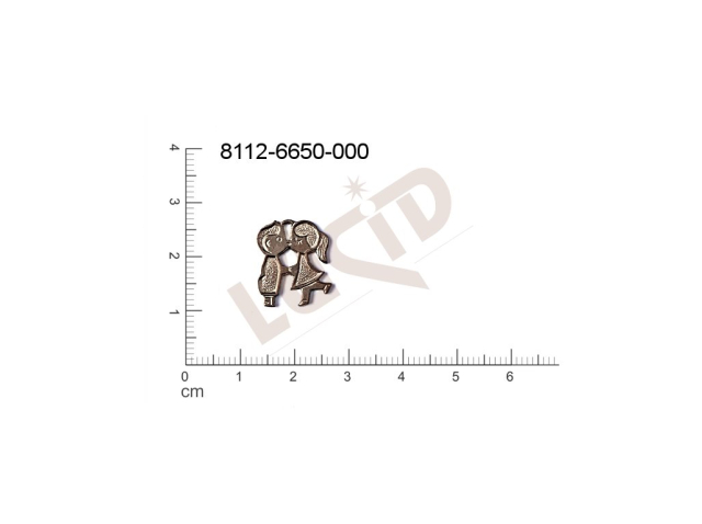 fancy shape heads, human body other with 1 loop / attaching hole 16.0x13.0mm