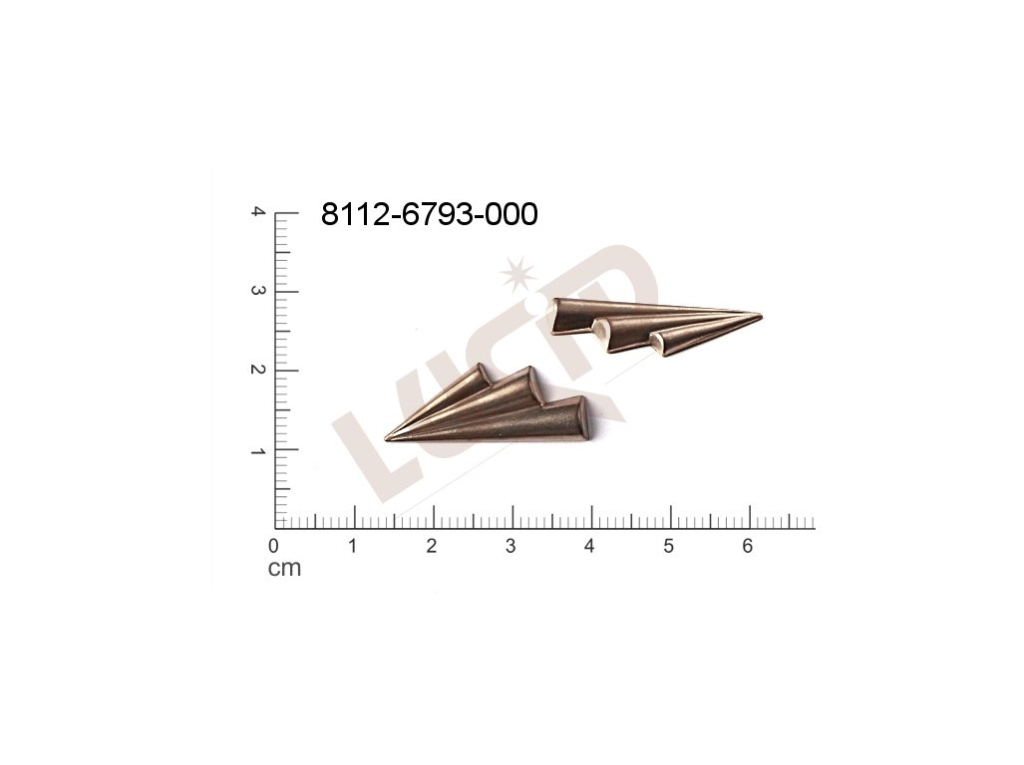 Tvarový výlisek ostatní bez oček (svěšovacích dírek) 26.0x11.0mm