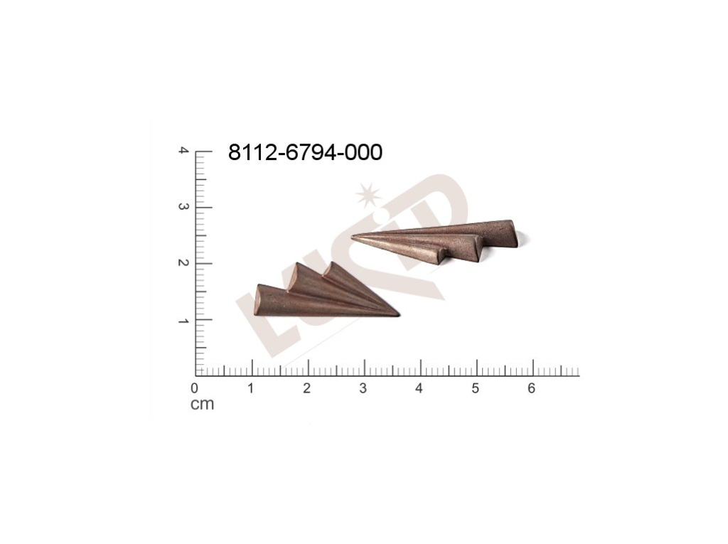 Tvarový výlisek ostatní bez oček (svěšovacích dírek) 26.0x11.0mm