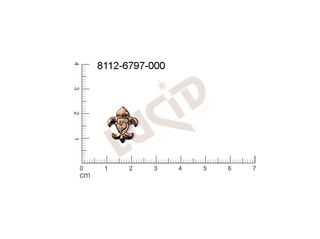 Tvarový výlisek symboly organizací a hnutí ostatní bez oček (svěšovacích dírek) 25.0x17.0mm