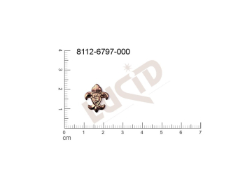 fancy shape symbols of organizations ???? other without loops / attaching holes 25.0x17.0mm