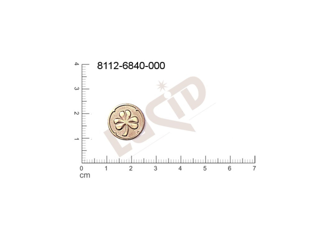 Tvarový výlisek kulatý lístečky bez oček (svěšovacích dírek) 15.0mm