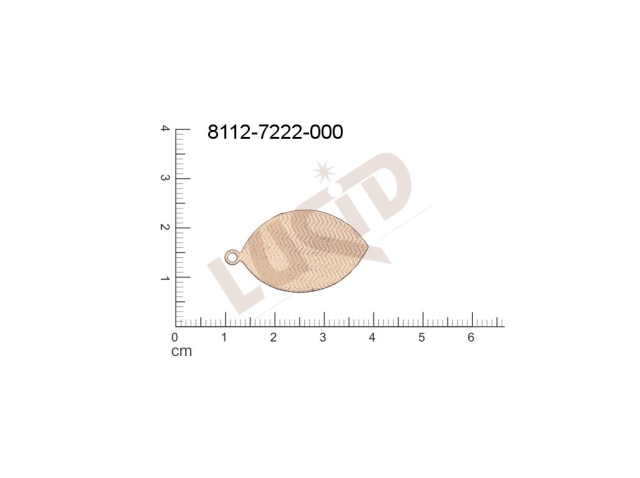 flat cut-out oval other with 1 loop / attaching hole 30.0x17.0mm