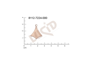 flat cut-out quadrangle other with 1 loop / attaching hole 22.0x18.0mm