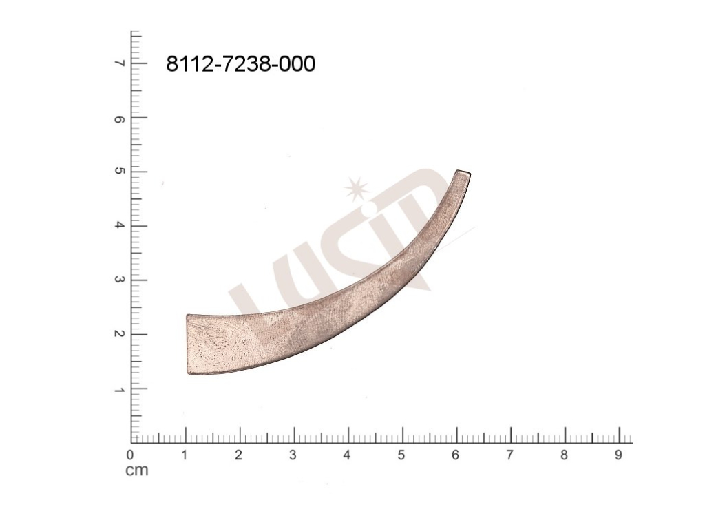 Plochý výsek bez oček (svěšovacích dírek) 54.0x11.0mm