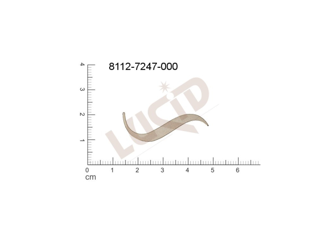 Plochý výsek bez oček (svěšovacích dírek) 33.8x13.0mm