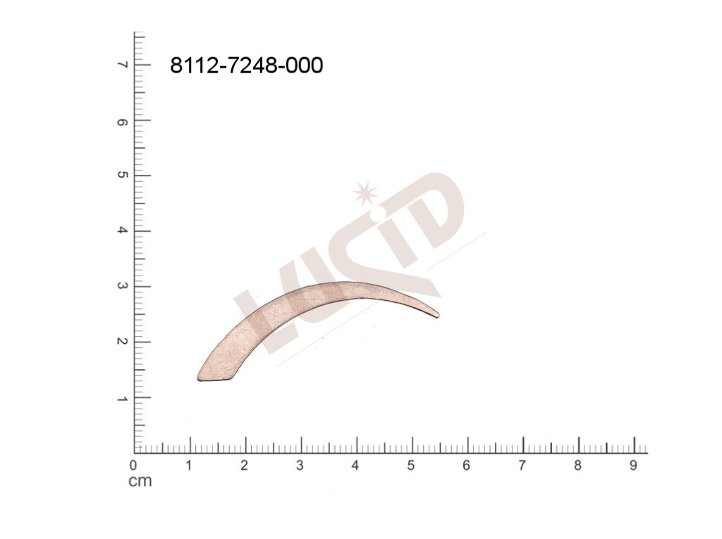 flat cut-out other without loops / attaching holes 45.0x5.0mm