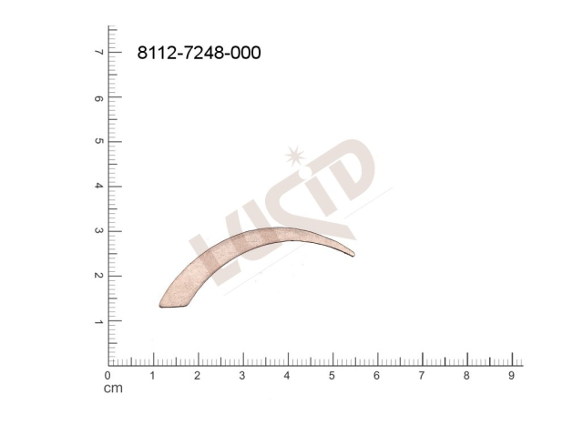 flat cut-out other without loops / attaching holes 45.0x5.0mm