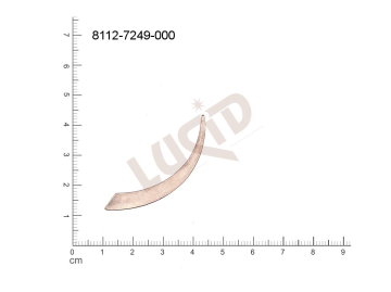 flat cut-out other without loops / attaching holes 45.0x6.0mm