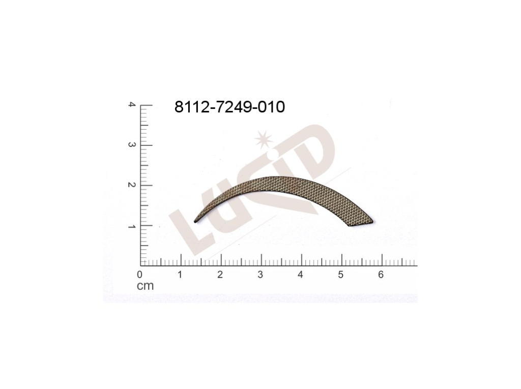 flat cut-out other without loops / attaching holes 45.8x8.9mm