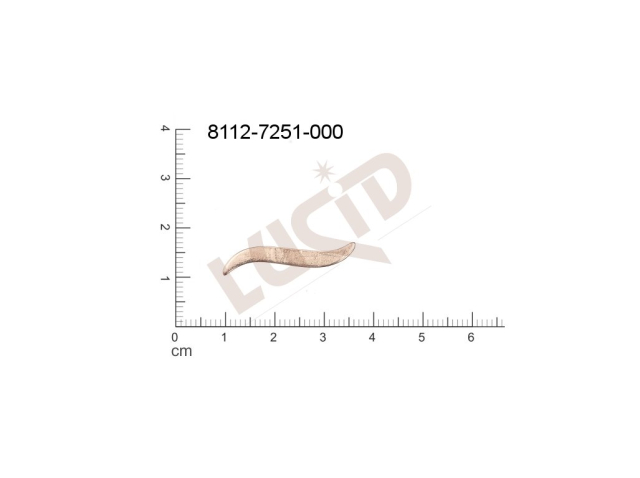 Plochý výsek ostatní bez oček (svěšovacích dírek) 29.0x5.0mm