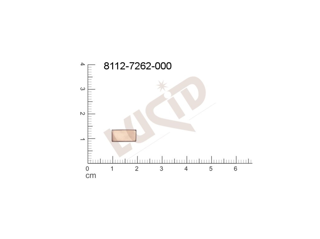 flat cut-out quadrangle other without loops / attaching holes 10.0x5.0mm