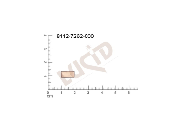 Plochý výsek čtyřúhelníky bez oček (svěšovacích dírek) 10.0x5.0mm