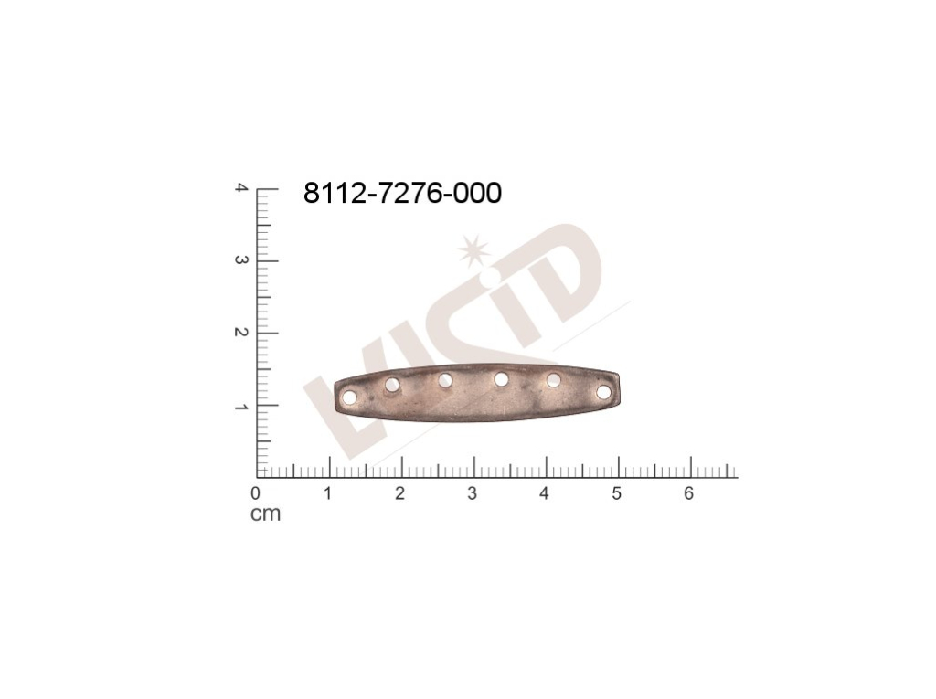 Plochý výsek oválné ostatní s více očky (svěšovacími dírkami) 40.0x9.0mm