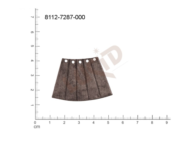 Tvarový výlisek ostatní s více očky (svěšovacími dírkami) 41.0x28.0mm