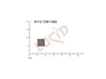 flat cut-out quadrangle other without loops / attaching holes 10.0x10.0mm