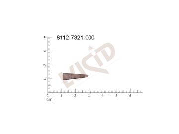 flat cut-out triangles other without loops / attaching holes 18.0x5.0mm