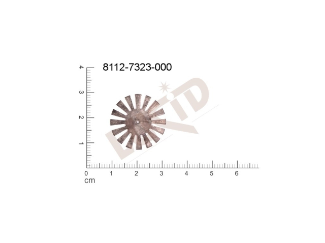 Plochý výsek kulatý bez oček (svěšovacích dírek) 23.0mm