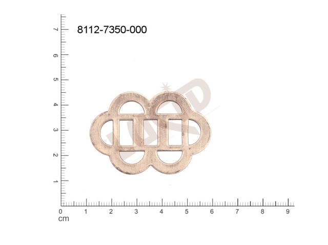 flat cut-out oval other without loops / attaching holes 49.0x33.0mm