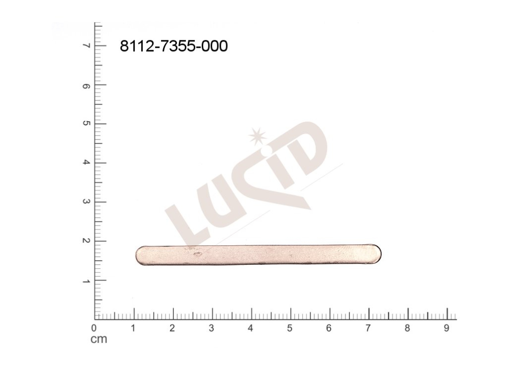 flat cut-out bars other without loops / attaching holes 63.0x5.0mm