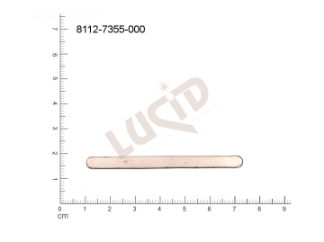 Plochý výsek tyčinka ostatní bez oček (svěšovacích dírek) 63.0x5.0mm