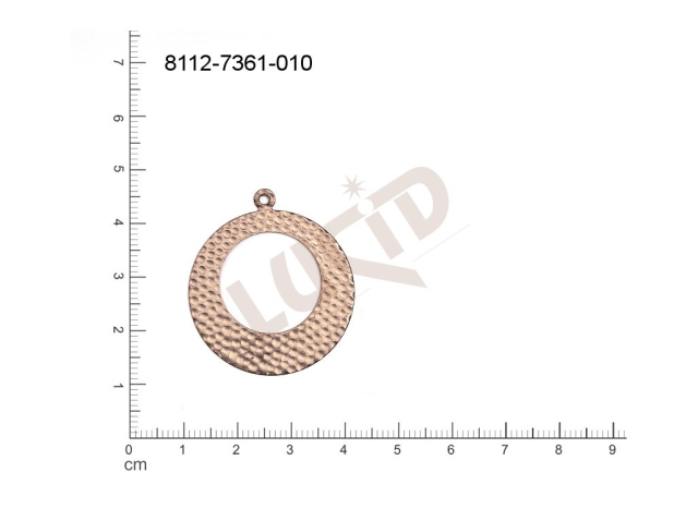 fancy shape round other with 1 loop / attaching hole 35.0x32.0mm