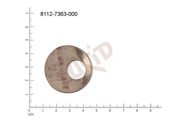 flat cut-out round other without loops / attaching holes 36.0mm