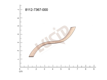 flat cut-out other without loops / attaching holes 67.0x6.0mm