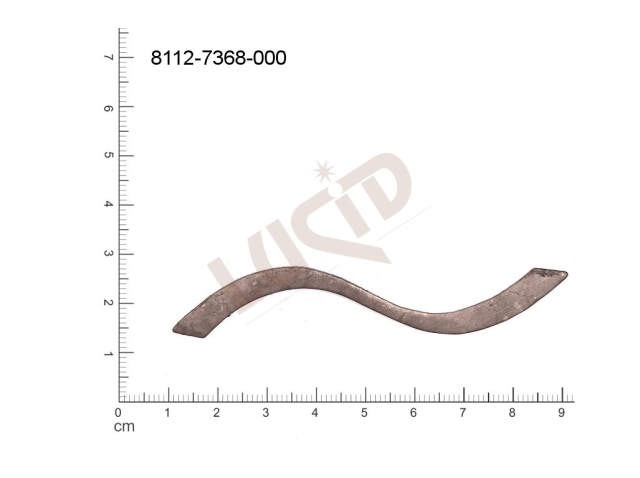 flat cut-out other without loops / attaching holes 81.0x6.0mm