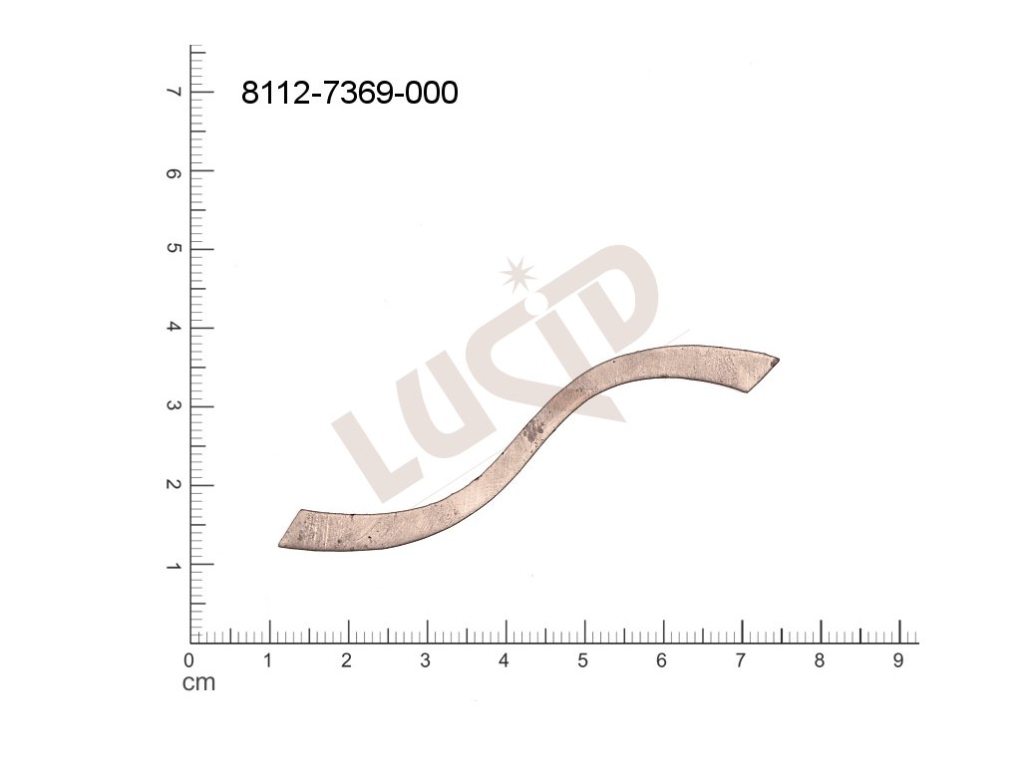 flat cut-out other without loops / attaching holes 68.0x6.0mm