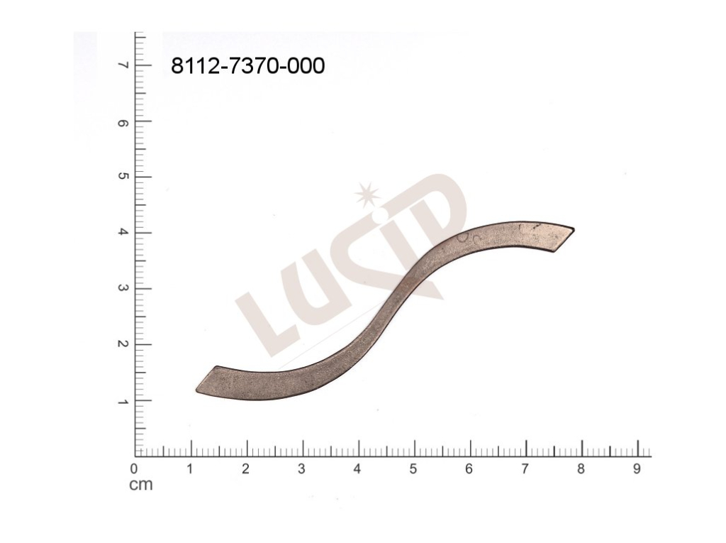 Plochý výsek ostatní bez oček (svěšovacích dírek) 74.0x6.0mm