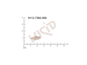 flat cut-out oval other with 1 loop / attaching hole 15.0x6.0mm