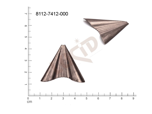 fancy shape triangles other without loops / attaching holes 39.0x35.0mm