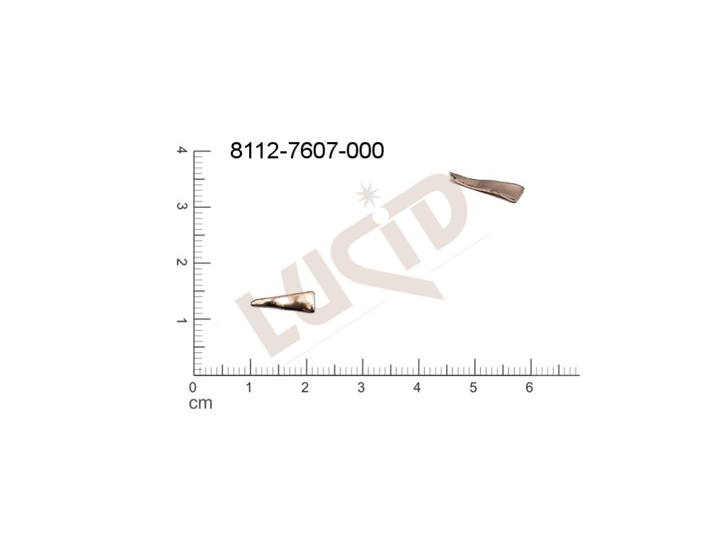 fancy shape triangles other without loops / attaching holes 11.0x5.0mm