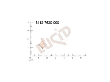 fancy shape quadrangle other with 1 loop / attaching hole 15.0x11.0mm