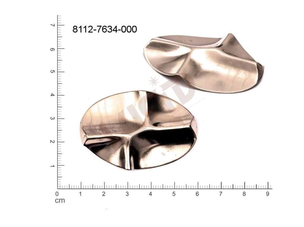 fancy shape oval other without loops / attaching holes 51.0x34.0mm