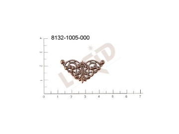 Filigree, fancy shape, other , without  loops 32.0x16.0mm