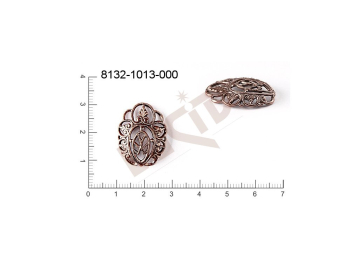 Filigree, fancy shape, other , without  loops 22.0x15.0mm