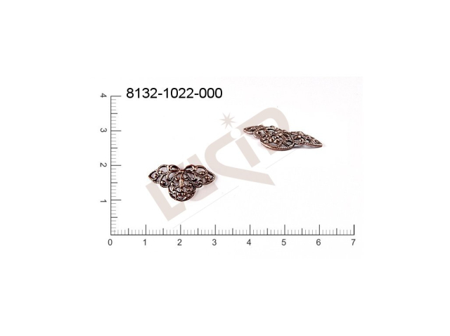 Filigree, fancy shape, other , without  loops 20.0x 10.0mm