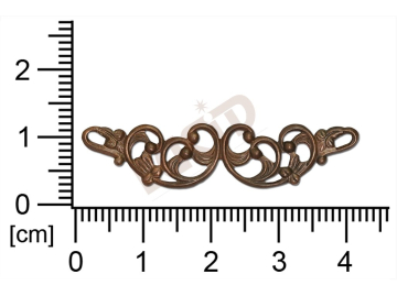 Filigree, fancy shape, other with 2 loops 40.0x8.0mm