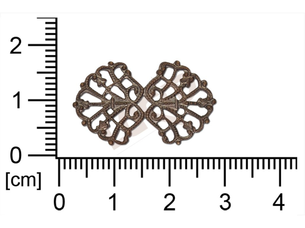 Filigree, fancy shape, ribbons, without  loops , cut-out 27.0x16.0mm