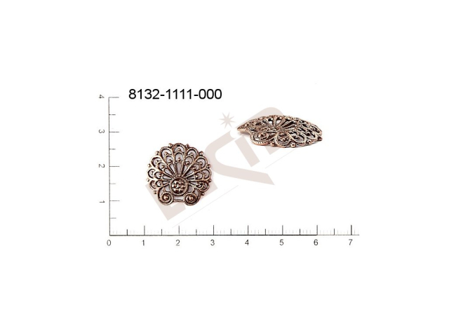 Filigree, fancy shape, other , without  loops 18.0x18.0mm