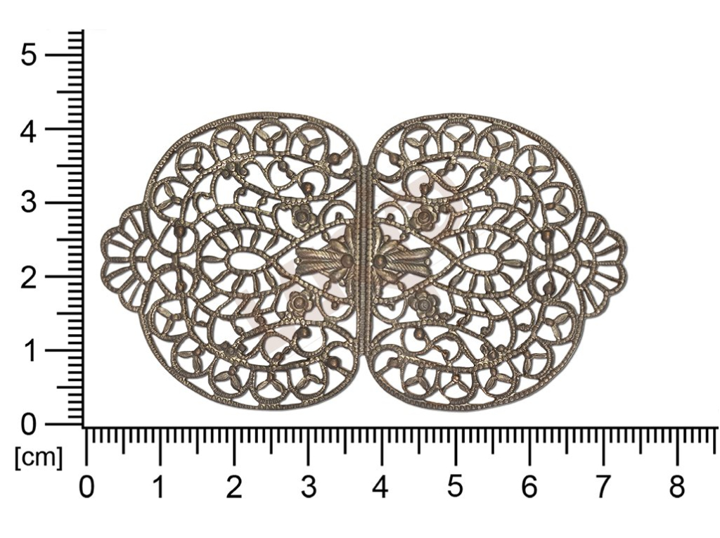 Filigree, fancy shape, other , without  loops 70.0x40.0mm