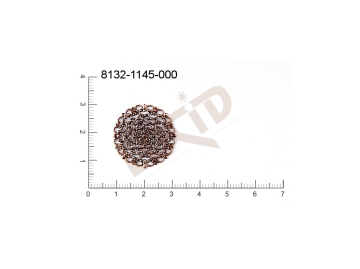 Filigree, fancy shape, round, without  loops 22.0mm