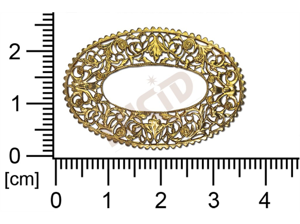 Filigrán, tvarový výlisek, ovál, 34x23mm, prořezávaný